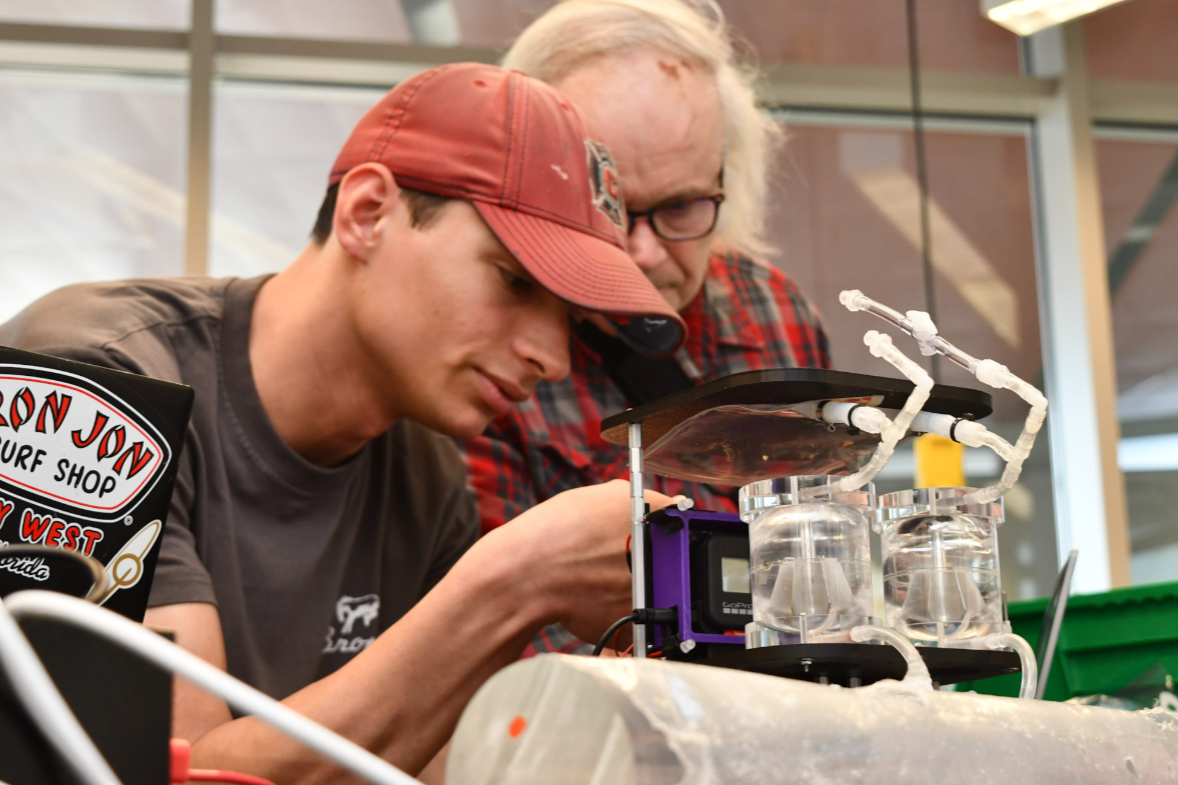 Jimmy working on fuel sloshers